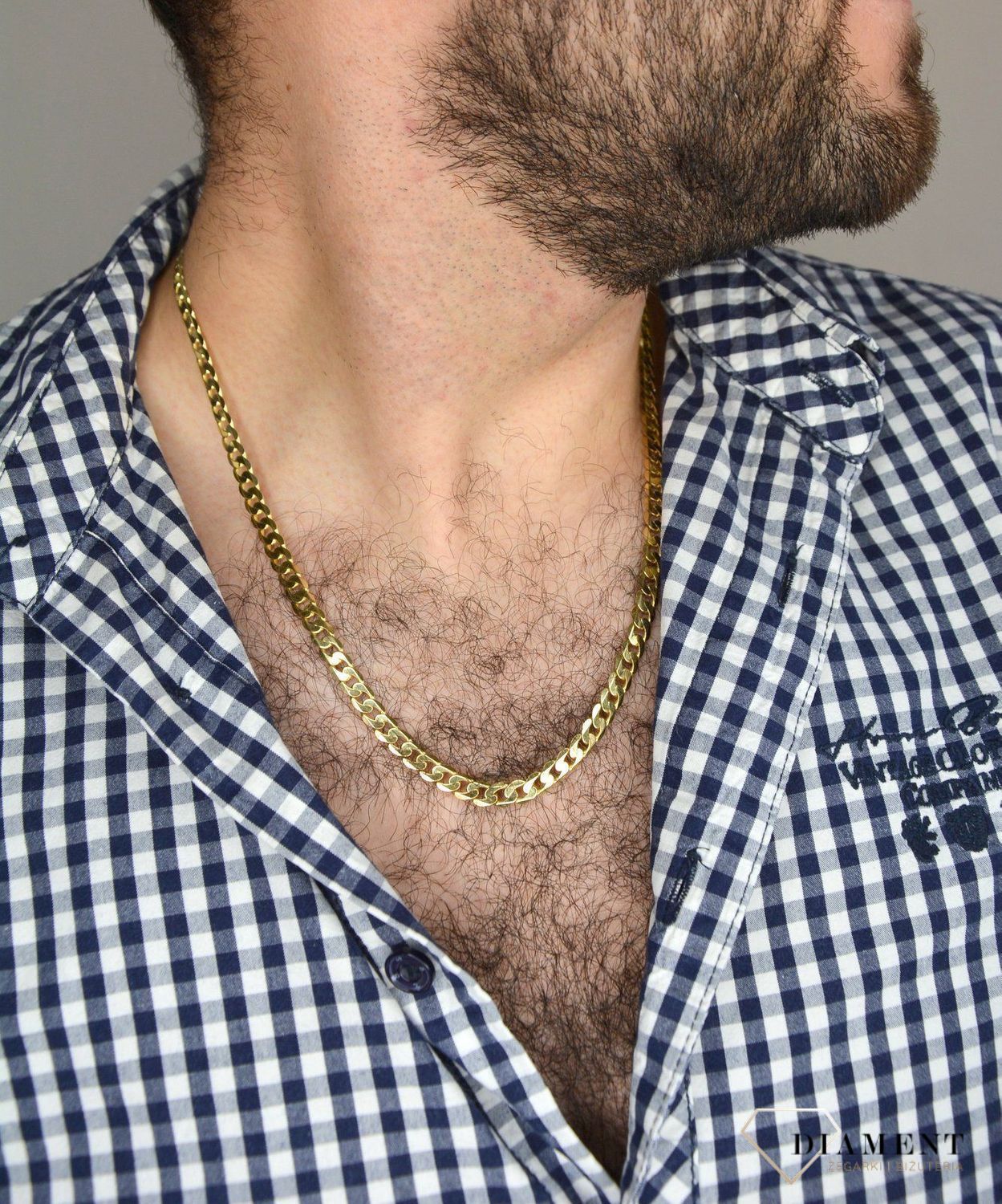 Złoty łańcuszek 585 pancerka 6 mm DIA-LAN-1113-585 6mm ✅ Złoty łańcuszek o splocie pancerki ✅ Łańcuszek o równych oczkach wykonanych z wysokiej jakości złota próby 585.jpg